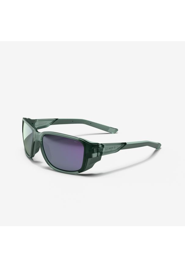 quechua - Okulary przeciwsłoneczne kat. 4 MH 570. Kolor: zielony. Materiał: poliamid. Sport: wspinaczka