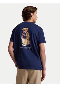 Polo Ralph Lauren T-Shirt 710974585001 Granatowy Custom Slim Fit. Typ kołnierza: polo. Kolor: niebieski. Materiał: bawełna #5