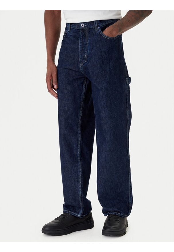 Hugo - HUGO Jeansy Carpenter 50553473 Granatowy Baggy Fit. Kolor: niebieski