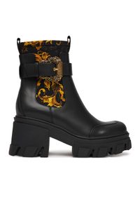 Versace Jeans Couture Botki 79VA3S84 Czarny. Kolor: czarny. Materiał: skóra