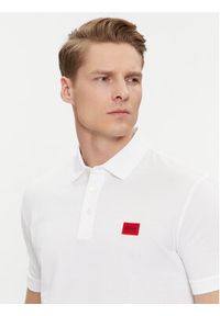 Hugo Polo Dereso232 50490770 Biały Slim Fit. Typ kołnierza: polo. Kolor: biały. Materiał: bawełna