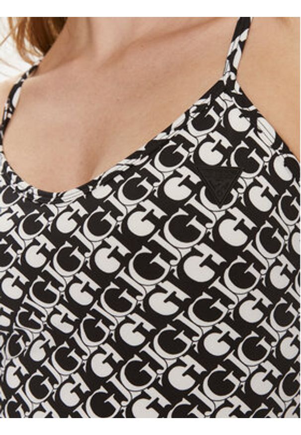 Guess Top V3GP01 MC03W Czarny Slim Fit. Kolor: czarny. Materiał: syntetyk