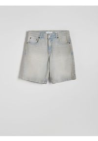 Reserved - Jeansowe szorty loose fit - niebieski. Kolor: niebieski. Materiał: jeans
