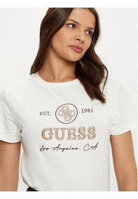 Guess T-Shirt V5RI05 J1314 Écru Regular Fit. Materiał: bawełna