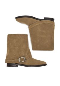 G-Star RAW - G-Star Raw Botki EO-UMIT-LT24198D-601 Beżowy. Kolor: beżowy. Materiał: zamsz, skóra #5