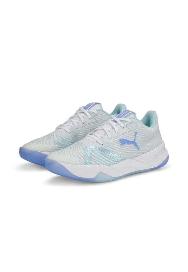Buty do piłki ręcznej damskie Puma Accelerate Turbo Nitro Ii W. Kolor: fioletowy, biały, wielokolorowy. Materiał: materiał. Sport: piłka ręczna