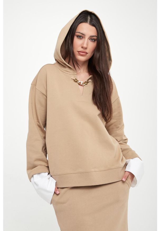 Twinset Milano - Bluza damska z kapturem TWINSET. Typ kołnierza: kaptur