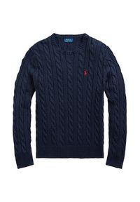 Polo Ralph Lauren Sweter 710775885001 Granatowy Regular Fit. Typ kołnierza: polo. Kolor: niebieski. Materiał: bawełna #4