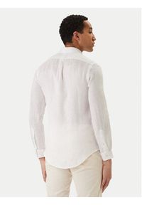 Polo Ralph Lauren Koszula 710968915505 Biały Slim Fit. Typ kołnierza: polo. Kolor: biały. Materiał: len #5