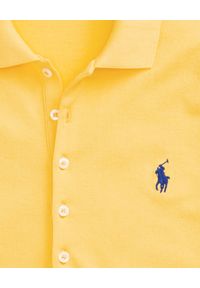 Ralph Lauren - RALPH LAUREN - Koszulka Polo Slim Fit. Typ kołnierza: polo. Kolor: żółty. Materiał: bawełna, materiał. Wzór: aplikacja, haft #2