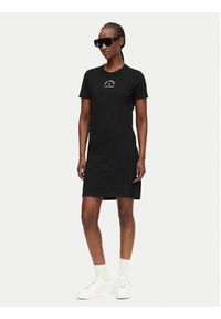 Karl Lagerfeld - KARL LAGERFELD Sukienka codzienna B2W13071 Czarny Regular Fit. Okazja: na co dzień. Typ kołnierza: dekolt w karo. Kolor: czarny. Materiał: bawełna. Typ sukienki: proste. Styl: casual #5