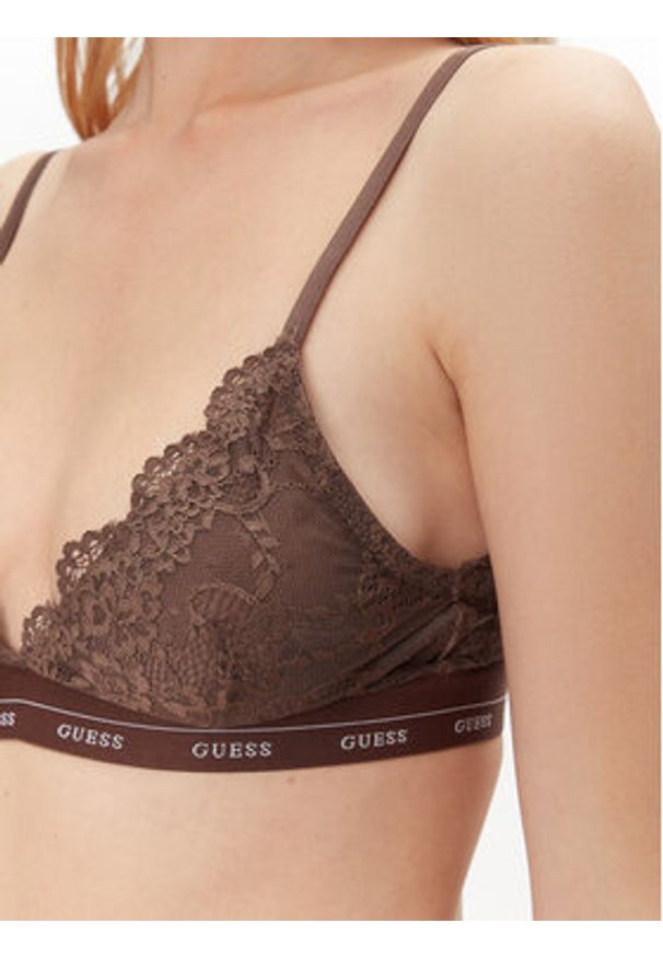 Guess Biustonosz z fiszbiną O4YC00 PZ01C Brązowy. Kolor: brązowy. Materiał: syntetyk