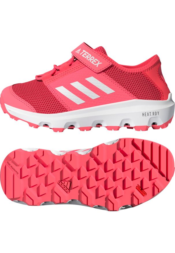 Adidas - Buty dziecięce adidas Terrex Climacool Voyager Cfater. Kolor: czerwony, biały, wielokolorowy. Technologia: ClimaCool (Adidas). Model: Adidas Terrex. Sport: wspinaczka, turystyka piesza