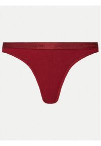 Calvin Klein Underwear Komplet 3 par stringów Thong 3pk 000QD5244E Kolorowy. Materiał: bawełna. Wzór: kolorowy #3