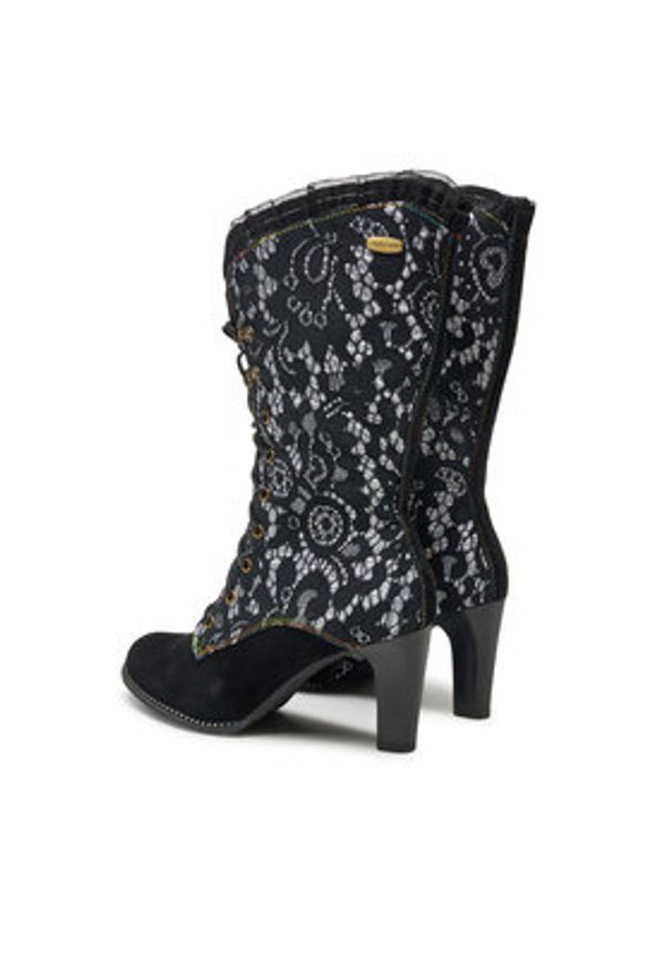 Laura Vita Kozaki Alcbaneo 351 Czarny. Kolor: czarny. Materiał: skóra