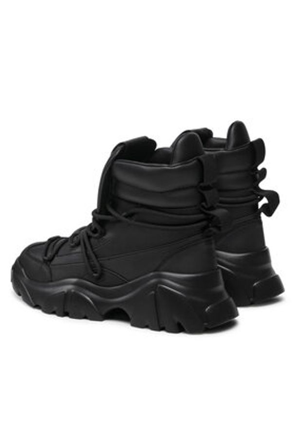 EA7 Emporio Armani Trapery X8M001 XK228 R926 Czarny. Kolor: czarny. Materiał: skóra