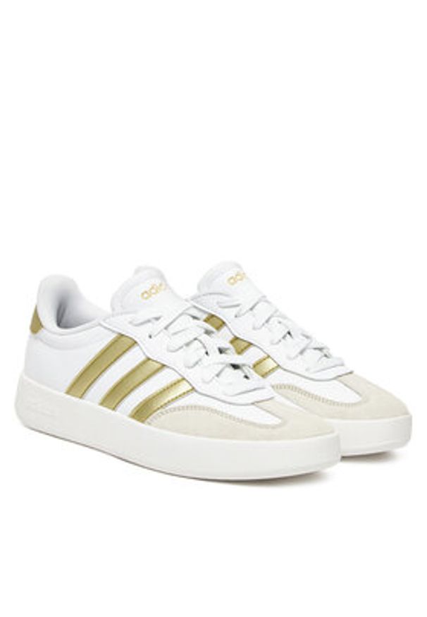 Adidas - adidas Sneakersy Barreda JR1191 Biały. Kolor: biały. Materiał: skóra