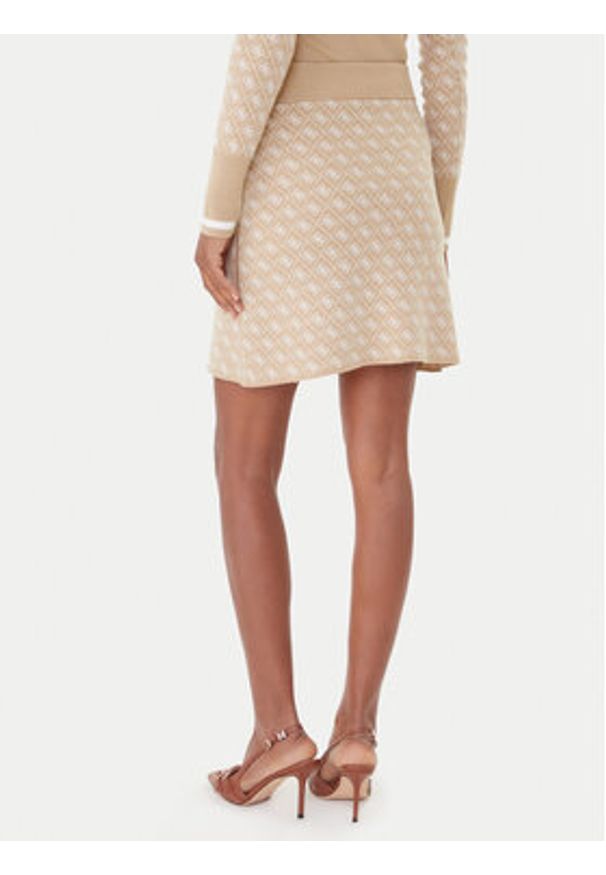 Guess Spódnica ołówkowa W5BD81 Z3JD2 Beżowy Slim Fit. Kolor: beżowy. Materiał: syntetyk