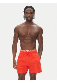 Emporio Armani Szorty kąpielowe EM000686 AF12329 U5026 Czerwony Regular Fit. Kolor: czerwony. Materiał: syntetyk