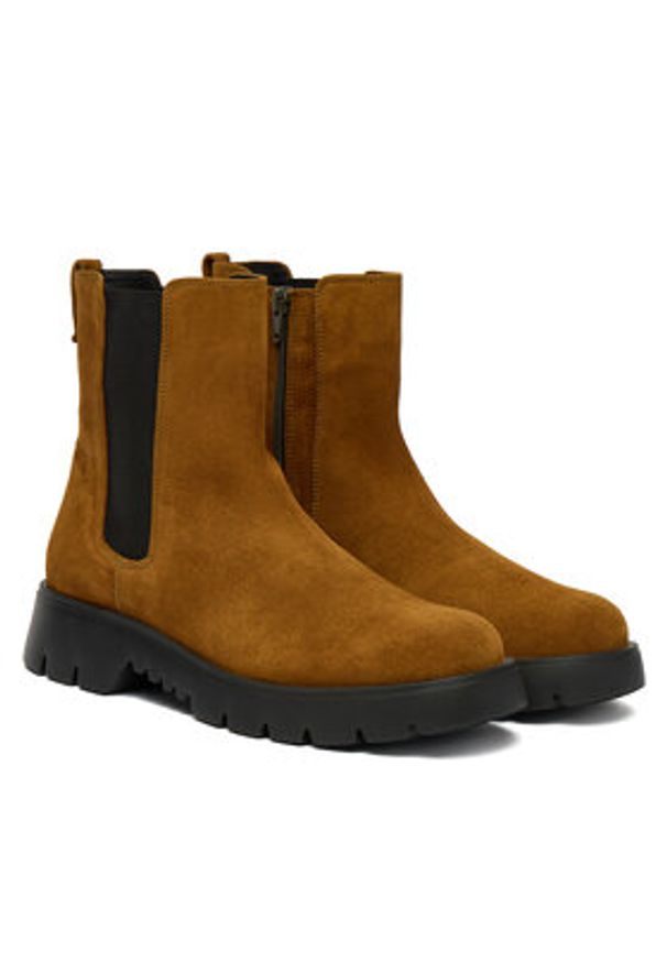 HÖGL Botki 0-102512-89000 Khaki. Kolor: brązowy. Materiał: zamsz, skóra