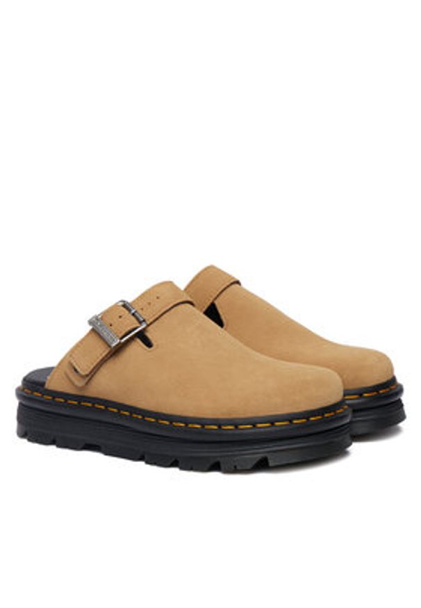 Dr. Martens Klapki Zebzag Mule DM31737439 Brązowy jasny. Kolor: brązowy. Materiał: zamsz, skóra