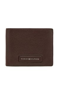 TOMMY HILFIGER - Tommy Hilfiger Duży Portfel Męski Th Monogram Mini Cc Wallet AM0AM13251 Brązowy. Kolor: brązowy. Materiał: skóra