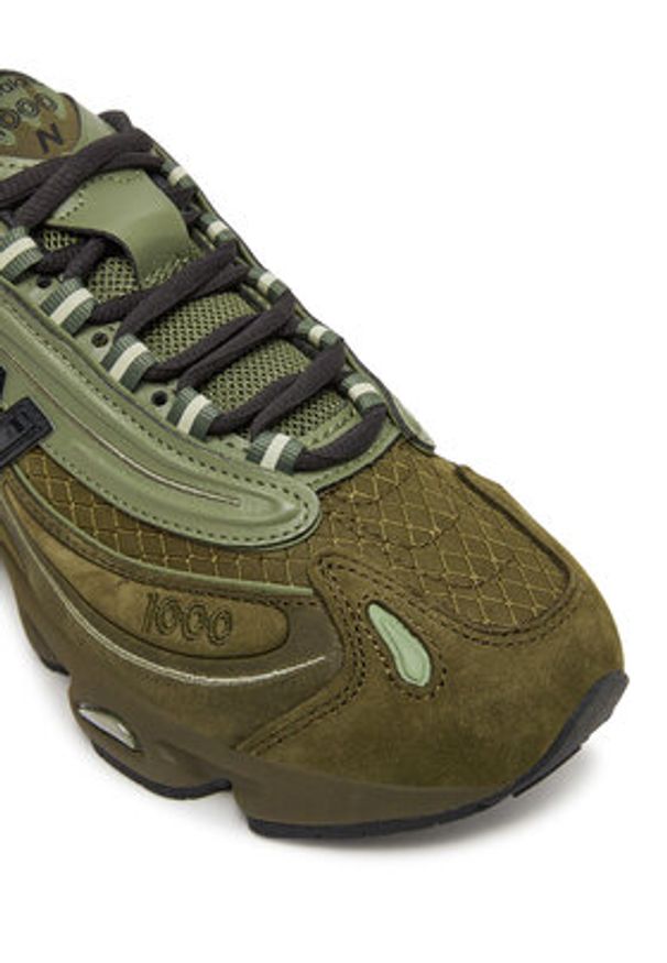 New Balance Sneakersy M1000NBU Zielony. Kolor: zielony. Materiał: zamsz, skóra