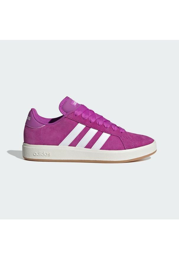Adidas - Buty Grand Court Base 00s. Kolor: fioletowy, biały, wielokolorowy. Materiał: materiał