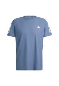 Adidas - Koszulka Own the Run. Kolor: niebieski. Materiał: materiał. Sport: bieganie #2