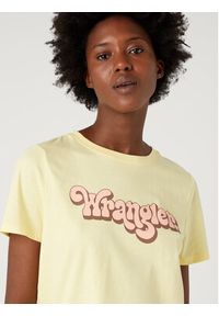 Wrangler T-Shirt W7N4D3Y37 112332103 Żółty Regular Fit. Kolor: żółty. Materiał: bawełna
