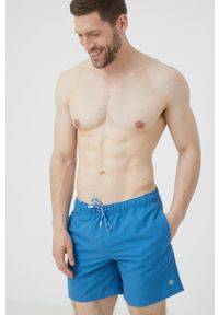 Tom Tailor szorty kąpielowe. Kolor: niebieski. Materiał: tkanina, włókno, materiał #1