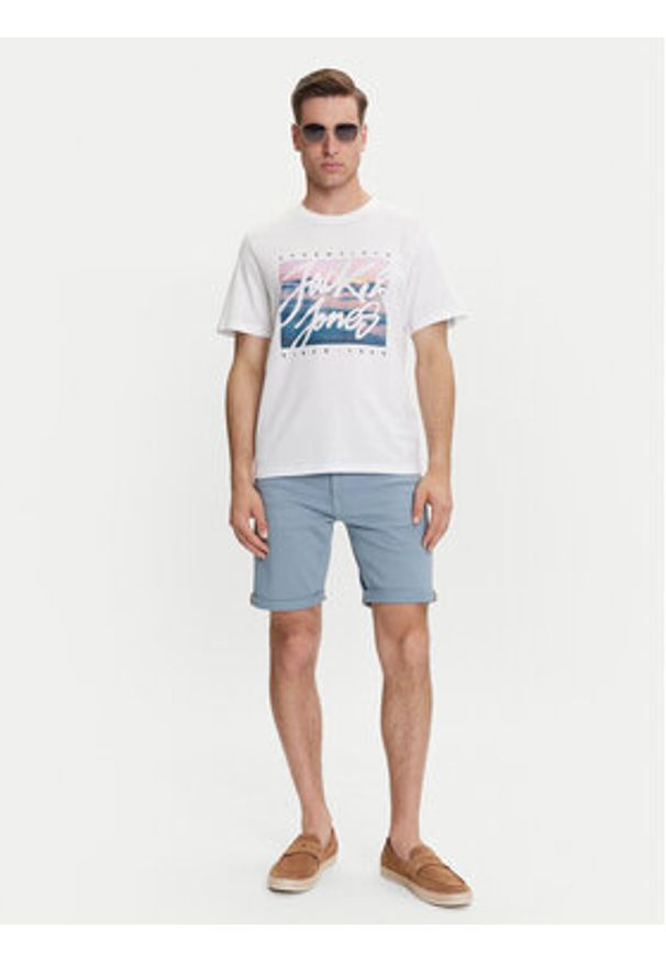 Jack & Jones T-Shirt Colton 12268438 Biały Standard Fit. Kolor: biały. Materiał: bawełna