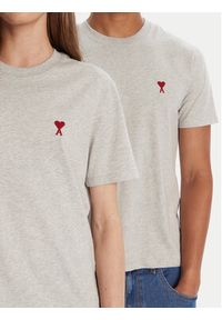 AMI PARIS T-Shirt BFUTS035.724 Szary Regular Fit. Kolor: szary. Materiał: bawełna #4