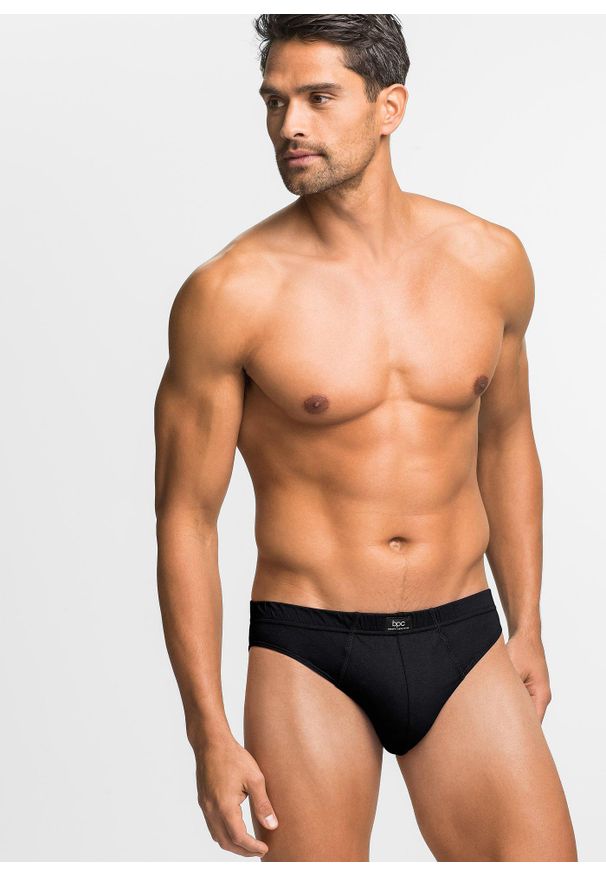 bonprix - Slipy z miękkiej bawełny (10 par). Kolor: czarny. Materiał: bawełna. Wzór: kolorowy