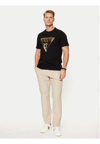 Guess T-Shirt M5RI49 K9RM1 Czarny Regular Fit. Kolor: czarny. Materiał: bawełna