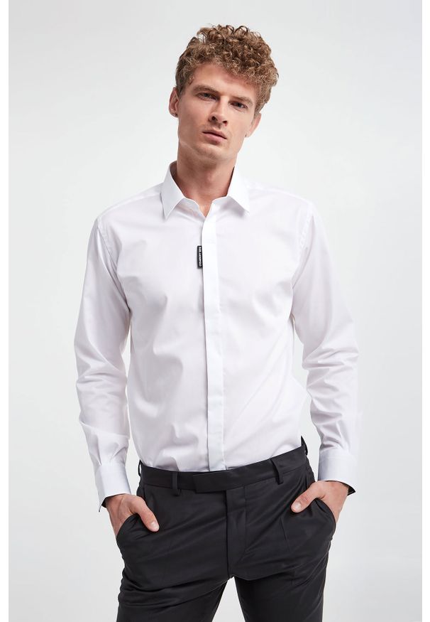 Karl Lagerfeld - Koszula męska KARL LAGERFELD. Wzór: aplikacja. Styl: klasyczny