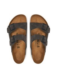 Birkenstock Klapki Arizona zamsz 1028603 Szary. Kolor: szary. Materiał: skóra, zamsz #5