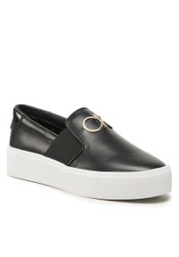 Sneakersy Calvin Klein Flatform Cupsole Slip On W/Hw HW0HW01421 Ck Black BEH. Zapięcie: bez zapięcia. Kolor: czarny. Materiał: skóra