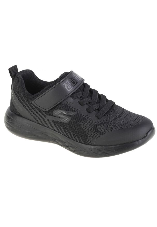 skechers - Buty sportowe Sneakersy chłopięce, Skechers Go Run 600 - Baxtux. Kolor: wielokolorowy, czarny. Materiał: tkanina. Sport: bieganie