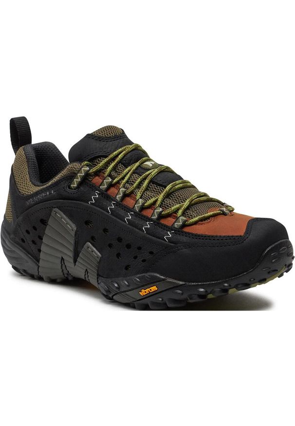 Buty Trekkingowe Męskie Merrell Intercept. Okazja: na co dzień. Kolor: wielokolorowy. Materiał: skóra