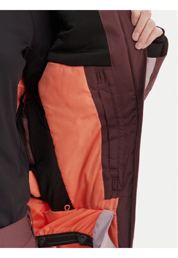 Roxy Kurtka narciarska Stormdash ERJTJ03520 Bordowy Tailored Fit. Kolor: czerwony. Materiał: syntetyk. Sport: narciarstwo
