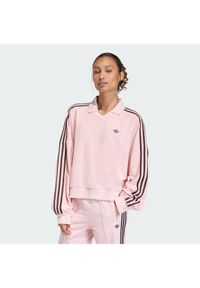Adidas - adidas Bluza Terry Towel KD1400 Różowy Oversize. Kolor: różowy. Materiał: bawełna #1