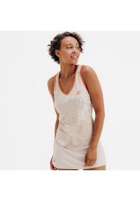 KUIKMA - Koszulka na ramiączkach do padla damska Kuikma PTK Light. Kolor: pomarańczowy, beżowy, wielokolorowy. Materiał: poliester, elastan, materiał. Długość rękawa: na ramiączkach #1