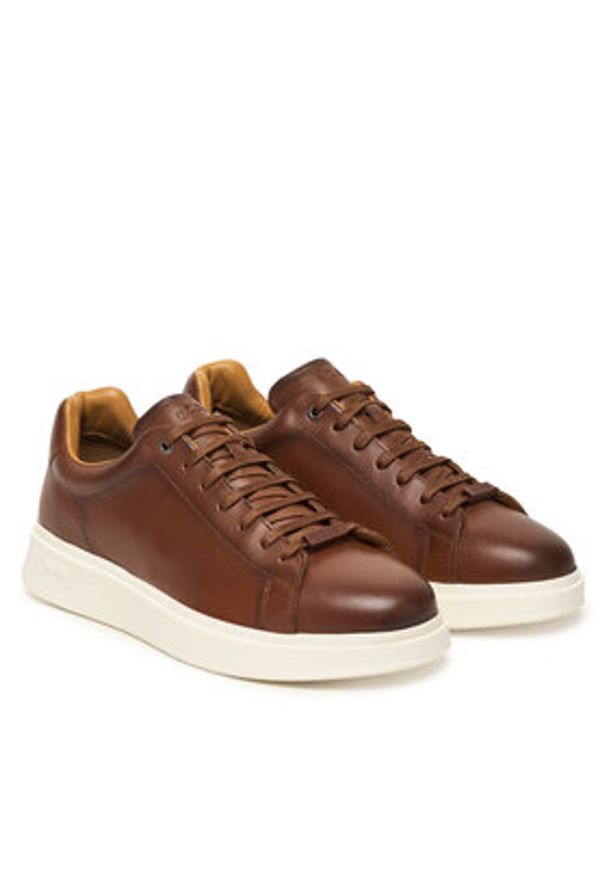 BOSS Sneakersy Bulton 50557820 Brązowy. Kolor: brązowy. Materiał: skóra