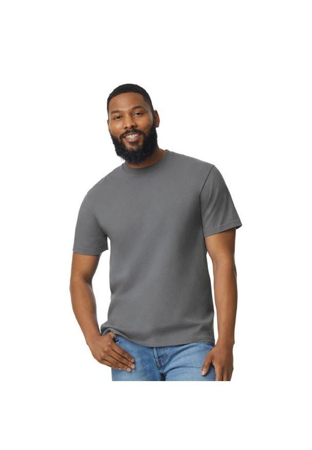 GILDAN - Koszulka Unisex Dla Dorosłych Softstyle Heather Midweight. Kolor: szary. Sport: turystyka piesza