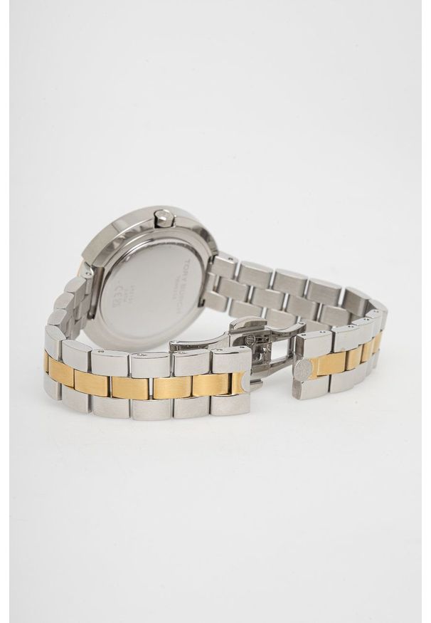 Tory Burch Zegarek TBW6209 damski kolor srebrny. Kolor: srebrny. Materiał: materiał