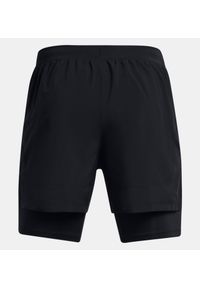 Under Armour - UNDER ARMOUR UA LAUNCH 5 2-IN-1 SHORT Spodenki treningowe męskie. Kolor: szary. Materiał: materiał. Styl: sportowy #6