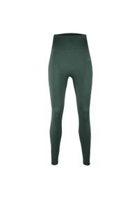 BESHAPED - Legginsy fitness damskie Beshaped Shape Up modelujące. Kolor: zielony. Materiał: nylon. Sport: fitness