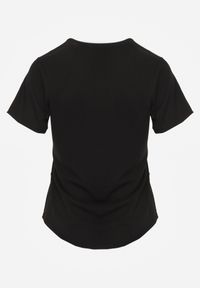 Renee - Czarny T-shirt Basic z Okrągłym Dekoltem Dolea. Okazja: na co dzień. Kolor: czarny. Materiał: jeans. Długość: krótkie. Wzór: gładki. Styl: casual #3