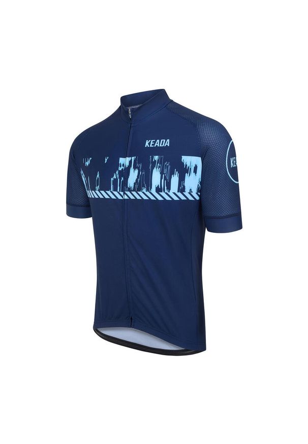 KEADA SPORTS - Męska koszulka rowerowa z krótkim rękawem – Signal One. Kolor: niebieski. Długość rękawa: krótki rękaw. Długość: krótkie. Sport: kolarstwo